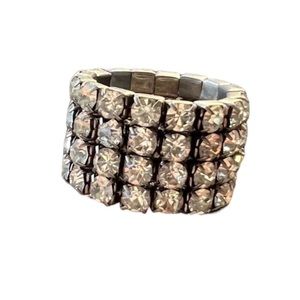 3/$15! Addition Elle diamond studded plus size 10 ring with stretch